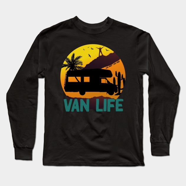 Van life gift for travelers Long Sleeve T-Shirt by Flipodesigner